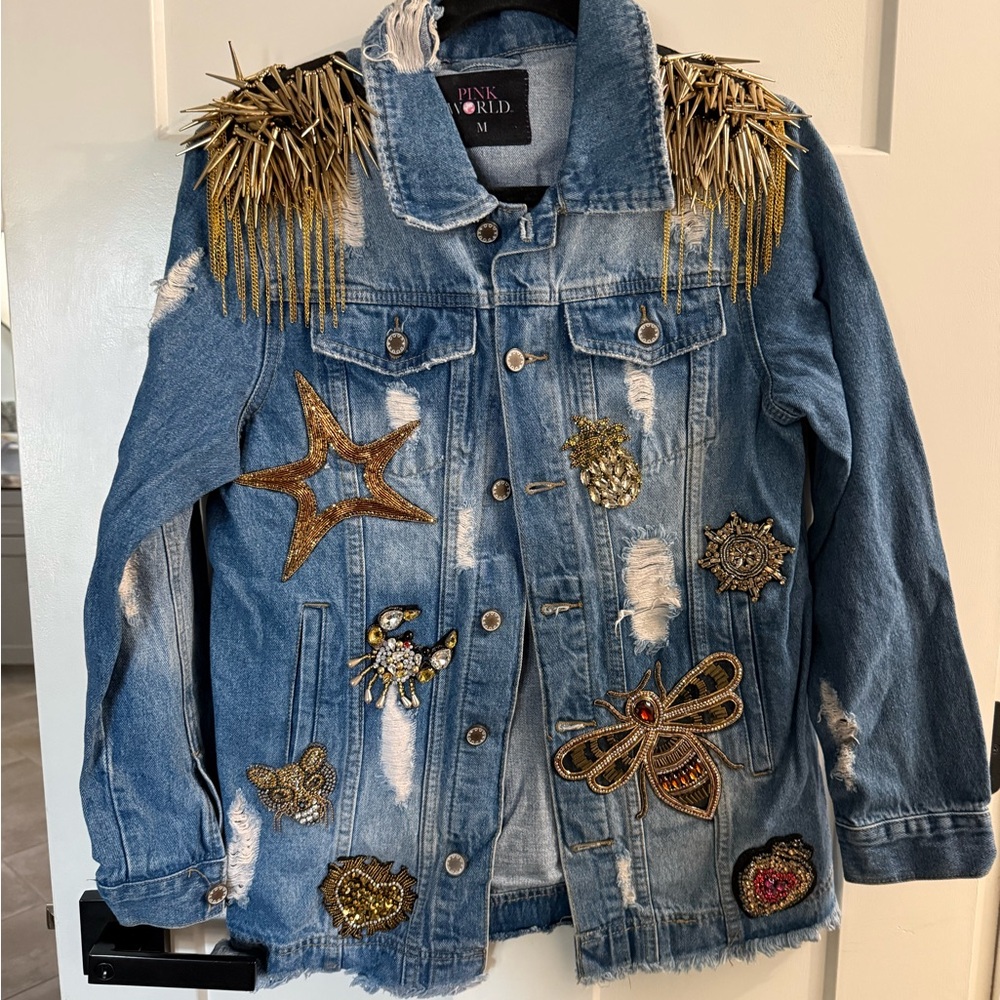 PINK Victoria's Secret Blue Denim Jacket
